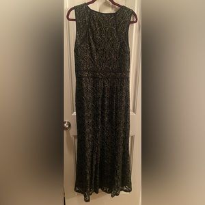 Black and gold long dress